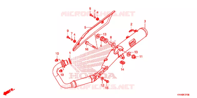 SILENCIEUX D'ECHAPPEMENT Honda MOTO 150 TMX 2014  GL150D