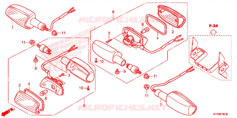 CLIGNOTANT Honda MOTO 150 TMX 2019  GL150J