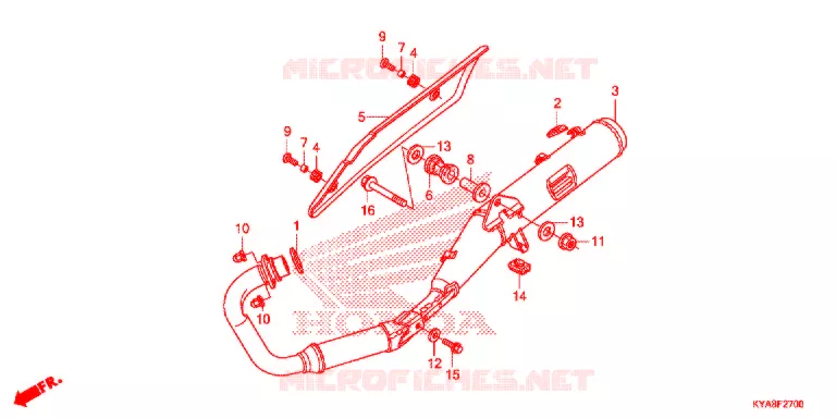 SILENCIEUX D'ECHAPPEMENT Honda MOTO 150 TMX 2023  GL150J