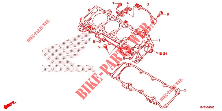 CYLINDRE pour Honda CBR 1000 RR REPSOL de 2015