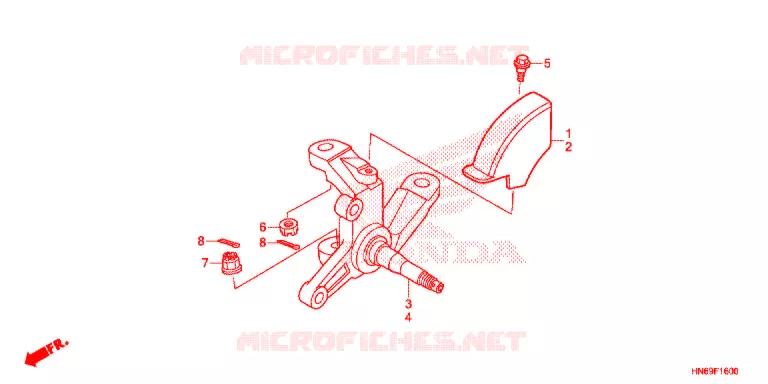 ARBRE DE ROUE  Honda ATV 250 FOURTRAX 2021  TRX250X1M
