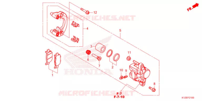 ETRIER DE FREIN ARRIERE Honda SCOOTER 160 PCX 2021  WW150AM