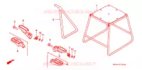 BEQUILLE   REPOSE PIEDS pour Honda CR 125 R de 1993