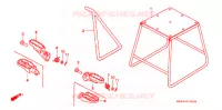 BEQUILLE   REPOSE PIEDS pour Honda CR 125 R de 1994
