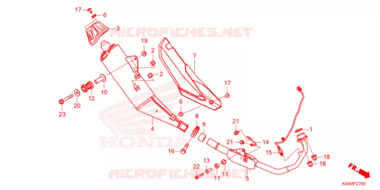 SILENCIEUX D'ECHAPPEMENT Honda MOTO 150 CBR 2021  CBR150RAM