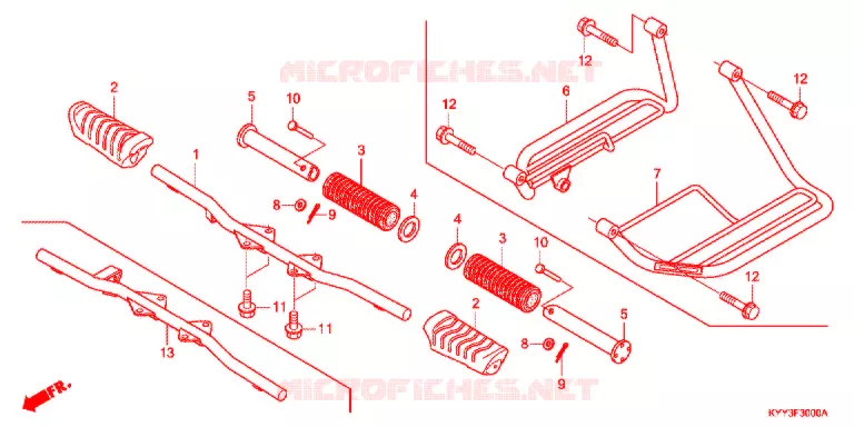 REPOSE PIED Honda MOTO 125 CG 2020  CGX1255SHL