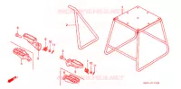 BEQUILLE   REPOSE PIEDS pour Honda CR 125 R de 1991