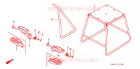 BEQUILLE   REPOSE PIEDS pour Honda CR 125 R de 1993