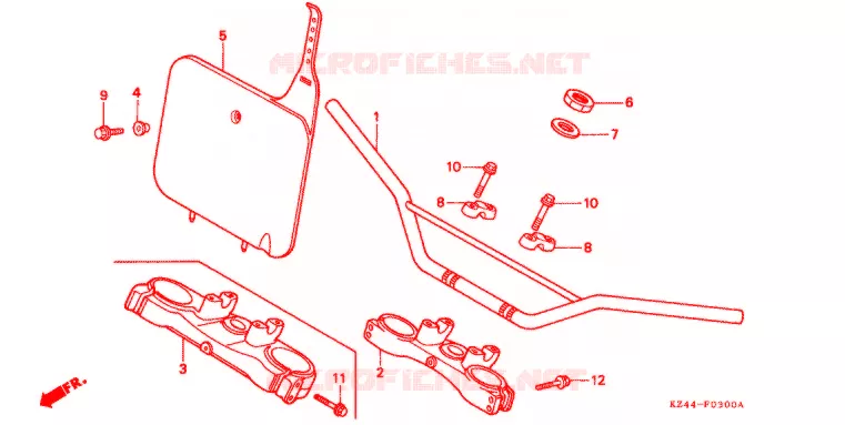 GUIDON Honda MOTO 125 CR 1994  CR125RR