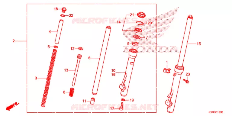 FOURCHE Honda MOTO 110 CRF 2022  CRF110FN