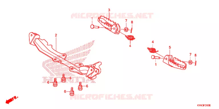 REPOSE PIED Honda MOTO 110 CRF 2022  CRF110FN