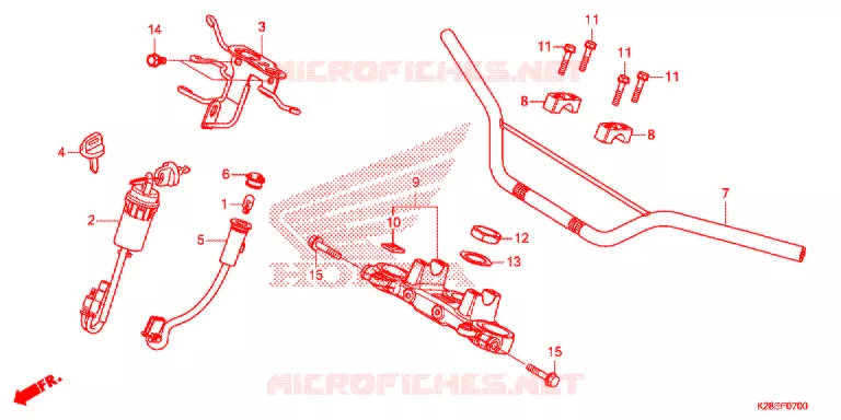 GUIDON Honda MOTO 125 CRF 2022  CRF125FBN