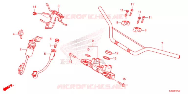 GUIDON Honda MOTO 125 CRF 2022  CRF125FBN