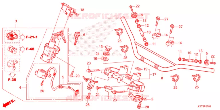 GUIDON - TE DE FOURCHE Honda MOTO 250 CRF 2021  CRF250LRM
