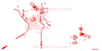 LEVIER DE GUIDON   CABLE   COMMODO pour Honda EX5 110 Electric start, Casted wheels de 2021