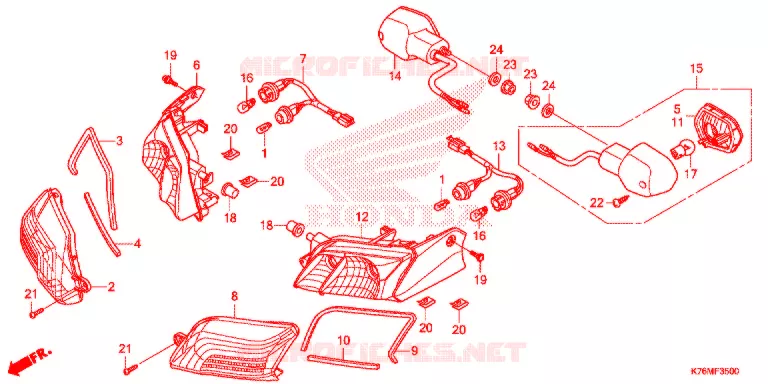 CLIGNOTANT Honda MOTO 110 EX5 2021  NBC110MCDL