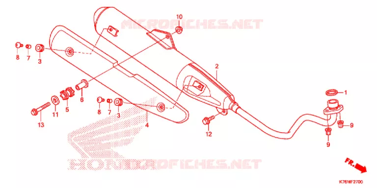 SILENCIEUX D'ECHAPPEMENT Honda MOTO 110 EX5 2020  NBC110MCDL