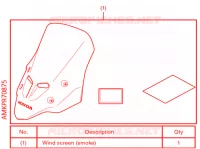 PARE BRISE (FUME) pour Honda CB 500 X de 2023