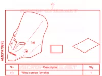 PARE BRISE (FUME) pour Honda CB 500 F ABS de 2023
