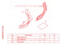 DEFLECTEURS SUPERIEURS pour Honda AFRICA TWIN 1100 de 2022