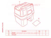 TOP CASE 38L pour Honda AFRICA TWIN 1100 de 2022