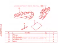 REPOSES PIEDS RALLY pour Honda AFRICA TWIN 1100 de 2022