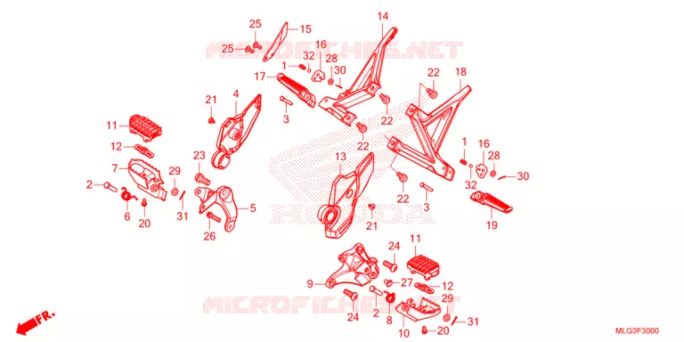 REPOSE PIED Honda MOTO 1100 AFRICA-TWIN 2022  CRF1100DN