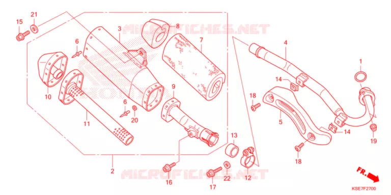 SILENCIEUX D'ECHAPPEMENT Honda MOTO 150 CRF 2023  CRF150RBN