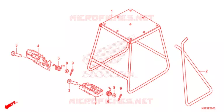 BEQUILLE - REPOSE PIEDS Honda MOTO 150 CRF 2022  CRF150RBN