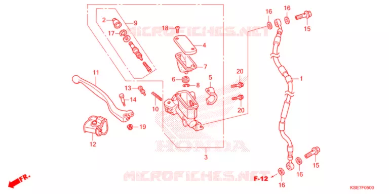 MAITRE CYLINDRE DE FREIN AVANT Honda MOTO 150 CRF 2022  CRF150RBN