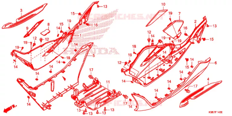 MARCHE PIEDS Honda SCOOTER 125 PCX 2018  WW125AK