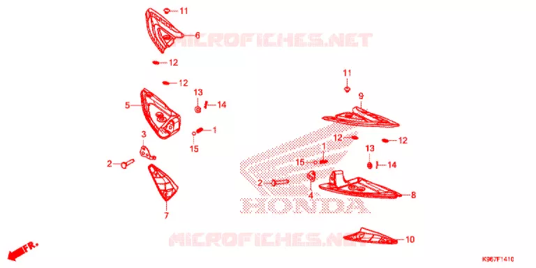 REPOSE PIED Honda SCOOTER 125 PCX 2020  WW125AK