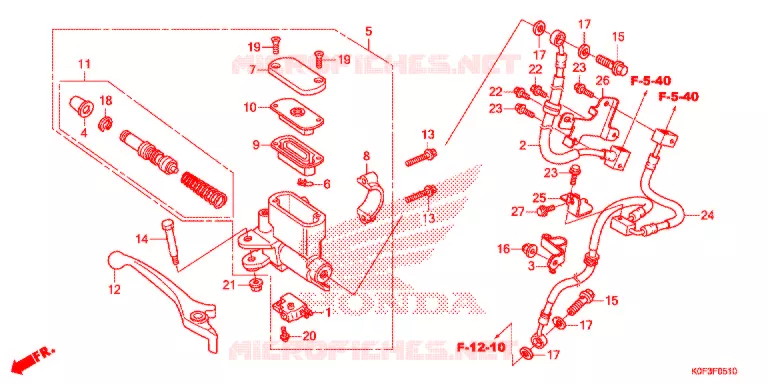 MAITRE CYLINDRE DE FREIN AVANT Honda MOTO 125 MONKEY 2021  Z125MAL