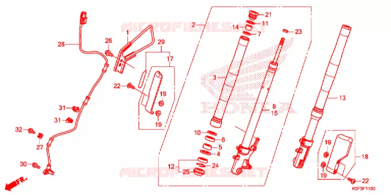 FOURCHE Honda MOTO 125 MONKEY 2021  Z125MAM