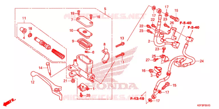 MAITRE CYLINDRE DE FREIN AVANT Honda MOTO 125 MONKEY 2021  Z125MAM