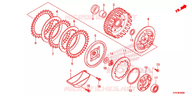 EMBRAYAGE Honda MOTO 110 CRF 2021  CRF110FM