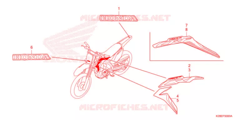 AUTOCOLLANTS Honda MOTO 125 CRF 2021  CRF125FM