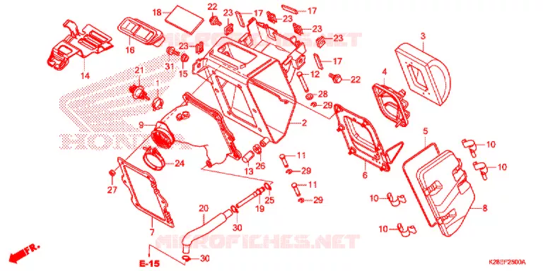 FILTRE A AIR Honda MOTO 125 CRF 2021  CRF125FM