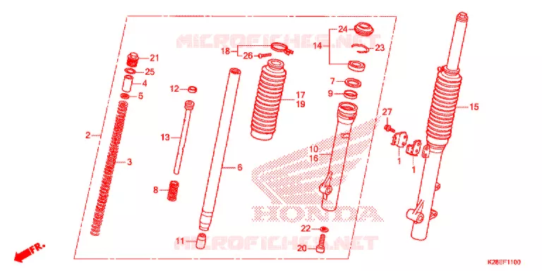 FOURCHE Honda MOTO 125 CRF 2021  CRF125FM
