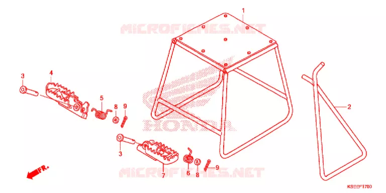 BEQUILLE - REPOSE PIEDS Honda MOTO 150 CRF 2020  CRF150RBL