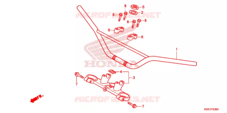 GUIDON - TE DE FOURCHE Honda MOTO 150 CRF 2020  CRF150RBL