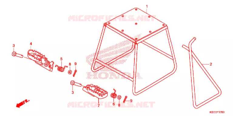BEQUILLE - REPOSE PIEDS Honda MOTO 150 CRF 2021  CRF150RBM