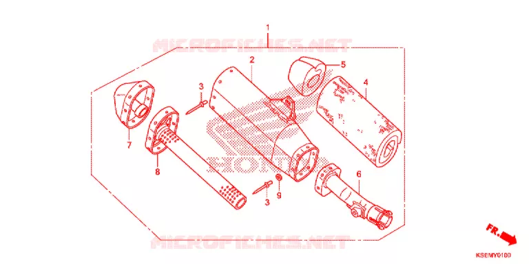 SILENCIEUX D'ECHAPPEMENT Honda MOTO 150 CRF 2022  CRF150RN