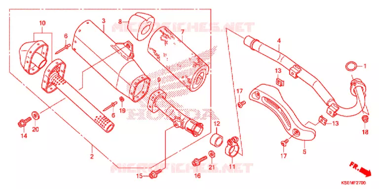 SILENCIEUX D'ECHAPPEMENT Honda MOTO 150 CRF 2022  CRF150RN