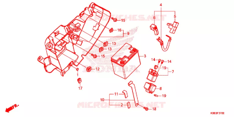 BATTERIE Honda MOTO 250 CRF 2021  CRF250FM