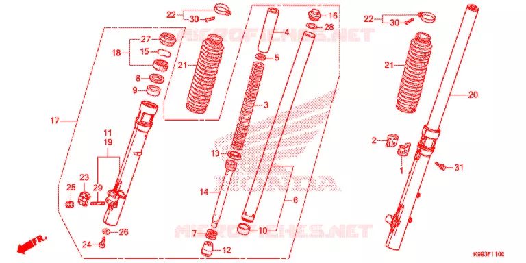 FOURCHE Honda MOTO 250 CRF 2021  CRF250FM