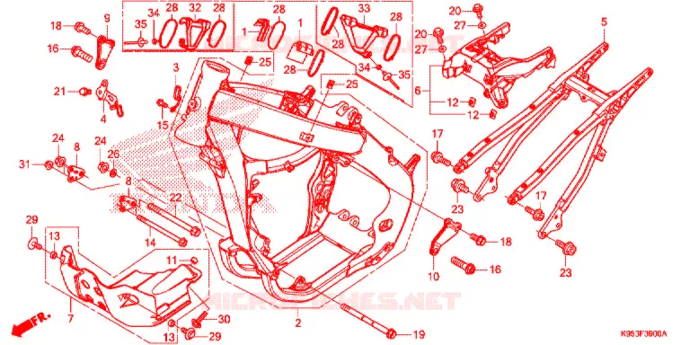 CADRE Honda MOTO 250 CRF 2021  CRF250RM