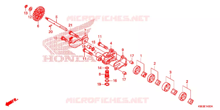 POMPE A HUILE Honda MOTO 250 CRF 2021  CRF250RM