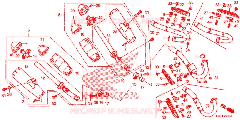 SILENCIEUX D'ECHAPPEMENT Honda MOTO 250 CRF 2021  CRF250RM