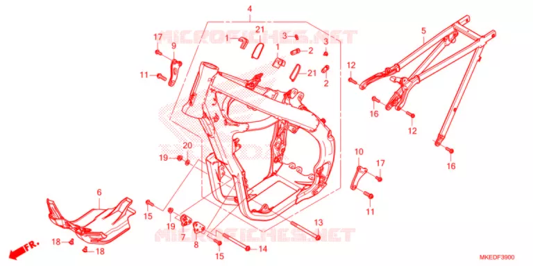 CADRE Honda MOTO 450 CRF 2021  CRF450RXM